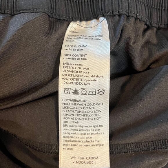 Eddie Bauer Womens Large Black Tulip Hem Skort With Drawstring & Pockets Logo - Picture 5 of 8